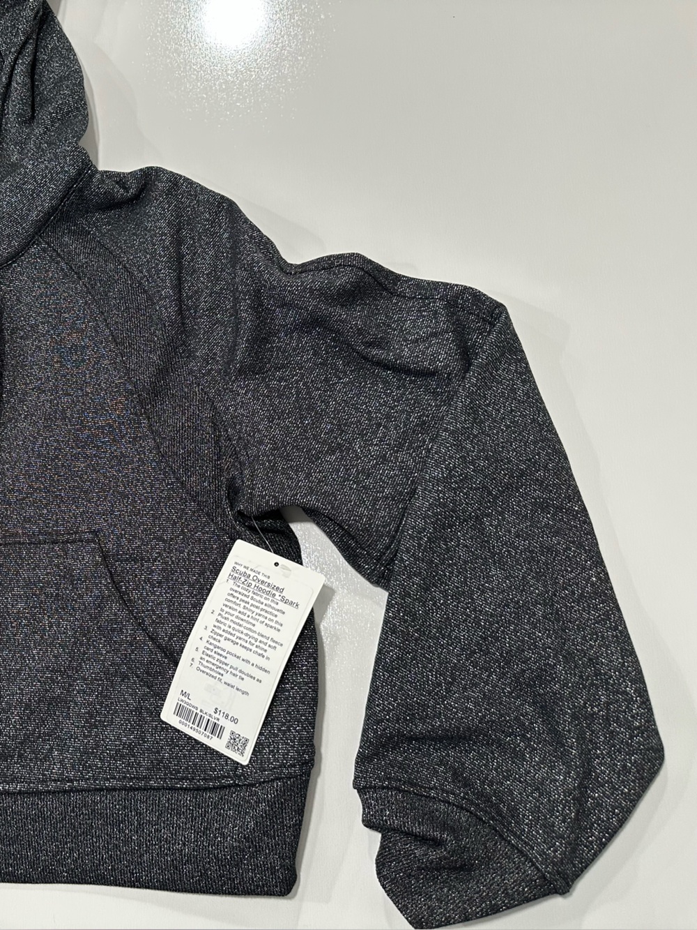 lululemon athletica Black Heather Sport Hoodie Jacket